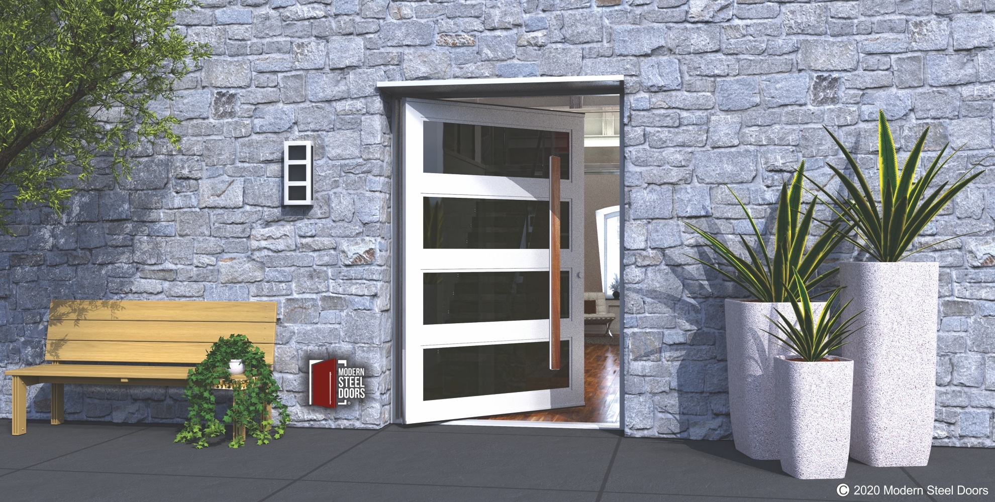 hardwood custom door handles an glass and steel entry door
