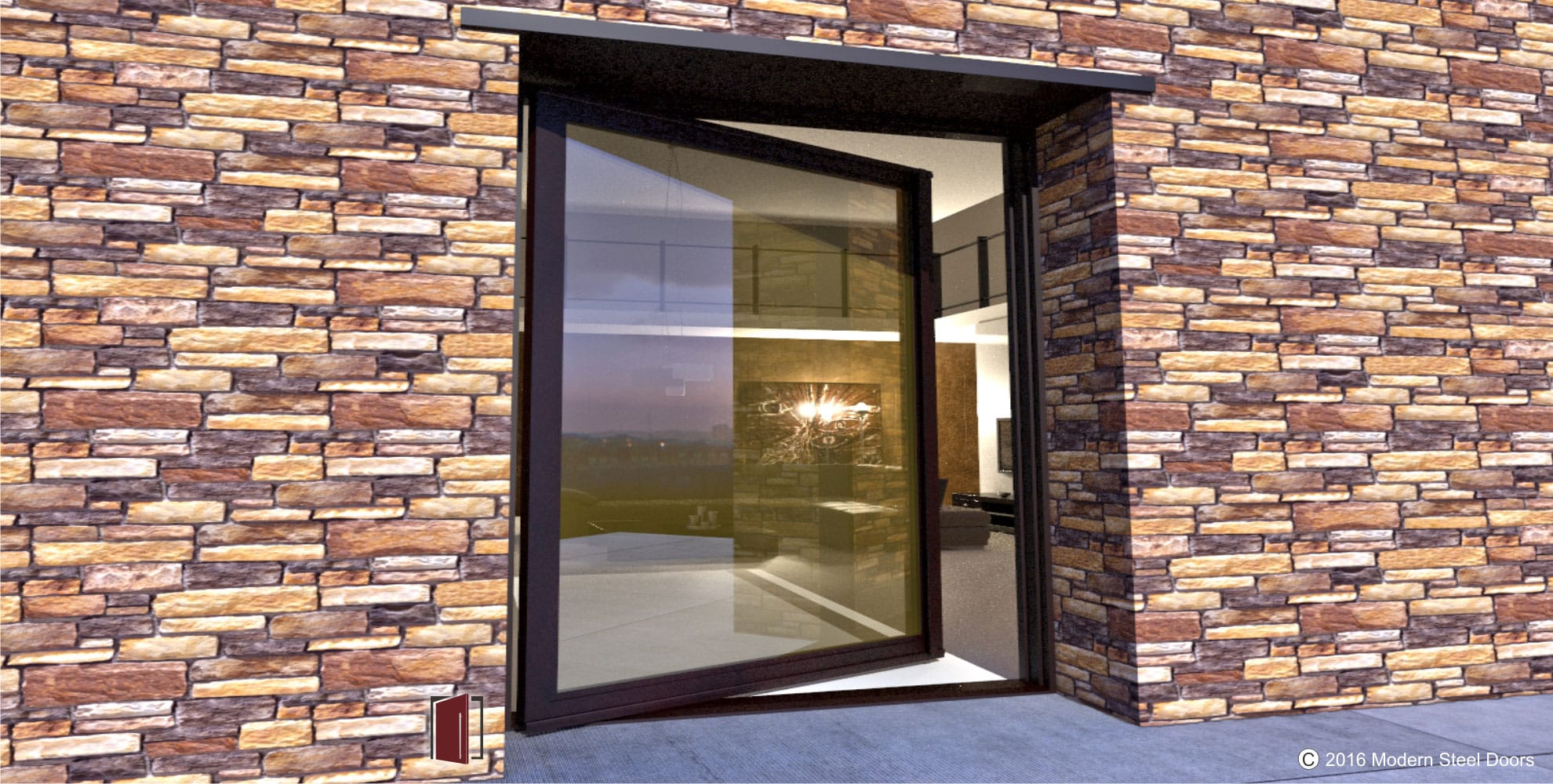 large sophisticated front door made of glass and bronze metal with matching bronze hardware