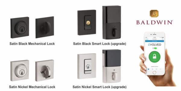 black and nickel mechanical front door locks and baldwin smart locks