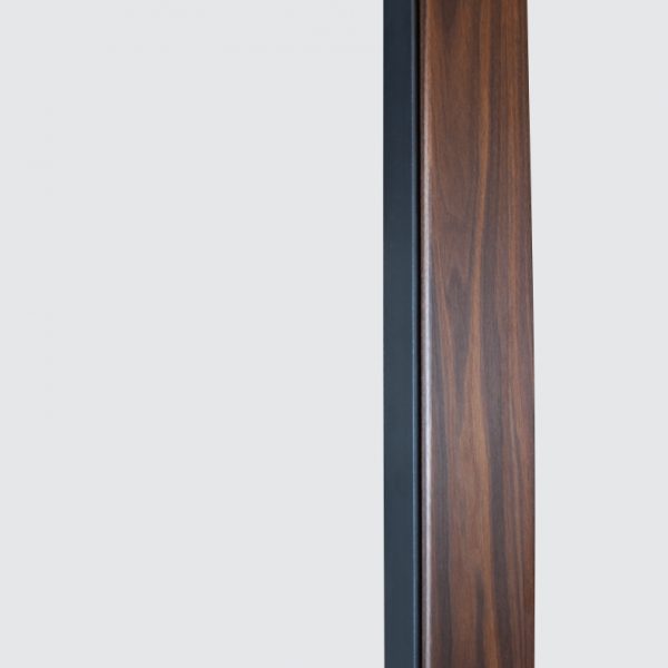 A modern wood door pull handle