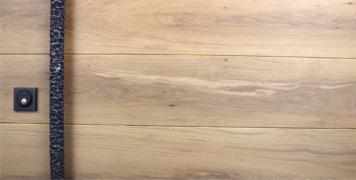 white oak wood with round modern door hardware and baldwin square black door lock