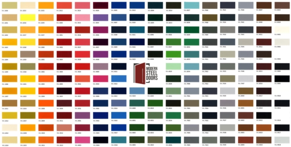modern steel entry door finish color options