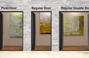 different front door options including pivot hinge doors and regular hinge doors