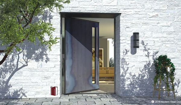 Modern White Oak Front Door | Modern Steel Doors