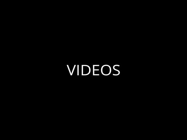 white text reading 'VIDEOS' on a black background.